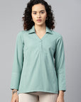 Embellished Casual Buttoned Top