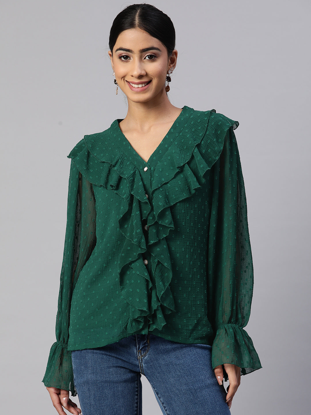 Self Design Ruffles Top