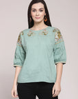 Olive Green A-Line Top