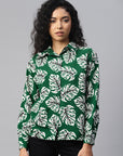 Women Floral Printed Casual Buttoned Top