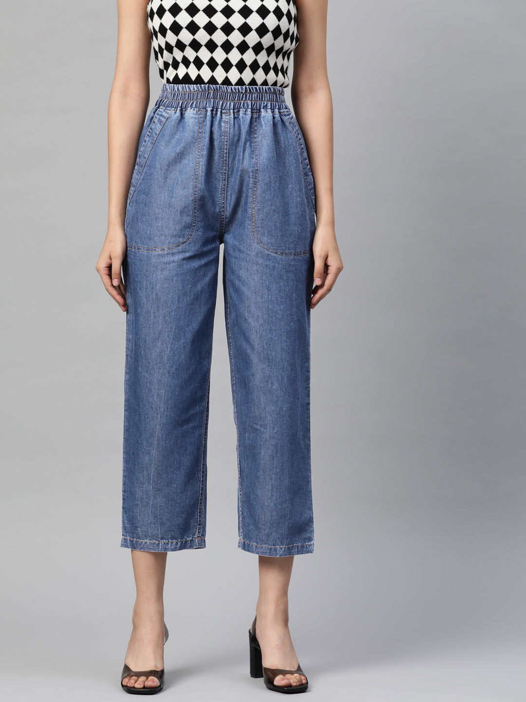 Women Blue Regular Fit Light Fade Stretchable Jeans