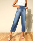 Women Stunning Blue Regular Fit Stretchable Jeans