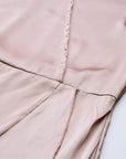 Women Peach-Coloured Satin Finish Solid Maxi Wrap Dress