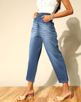 Women Stunning Blue Regular Fit Stretchable Jeans