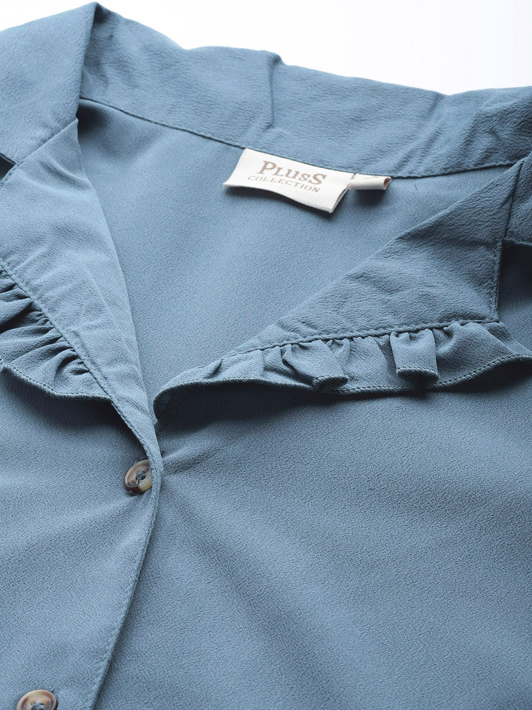 CINK Women Blue Regular Fit Casual Buttoned Top