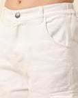 Women White Low Distress Regular Fit Mid-Rise Stretchable Cotton Jeans