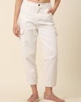 Women White Low Distress Regular Fit Mid-Rise Stretchable Cotton Jeans