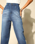 Women Stunning Blue Regular Fit Stretchable Jeans