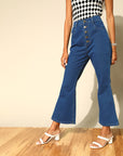 Stunning Blue Bootcut Fit Stretchable Jeans