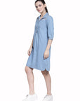 Blue Denim A-Line Dress