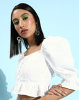 Women Classic White Sleek Top