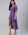 CINK Women Purple Animal Maxi Dress