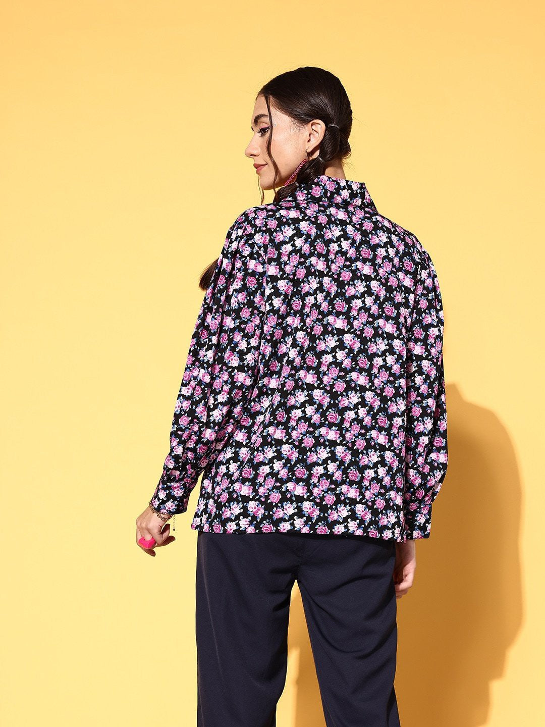 Women Purple Floral Vacay Attire
