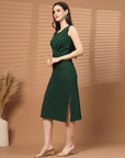 Women Sheath Midi Sleeveless Dress