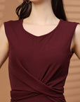Women Sheath Midi Sleeveless Dress