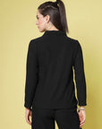 Spread Collar Regular Fit Casual Buttoned Top