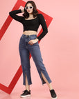 Women Low Distress Stretchable Jeans