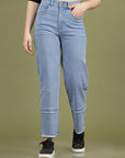 Women High-Rise Clean Look Cotton Jeans