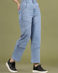 Women Low Distress Stretchable Jeans