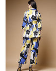 Blue Printed Shirt With Trousers