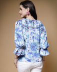 Abstract Printed Bell Sleeve Regular Top