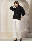 Women Opaque Casual Polyester Shirt