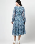 Floral Print Puff Sleeve Dress