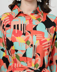 Print Shirt Dress