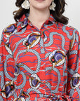 Print Shirt Dress