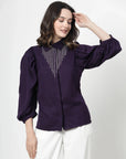 Women Opaque Checked Casual Buttoned Top