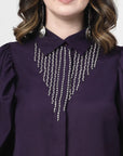 Women Opaque Checked Casual Buttoned Top
