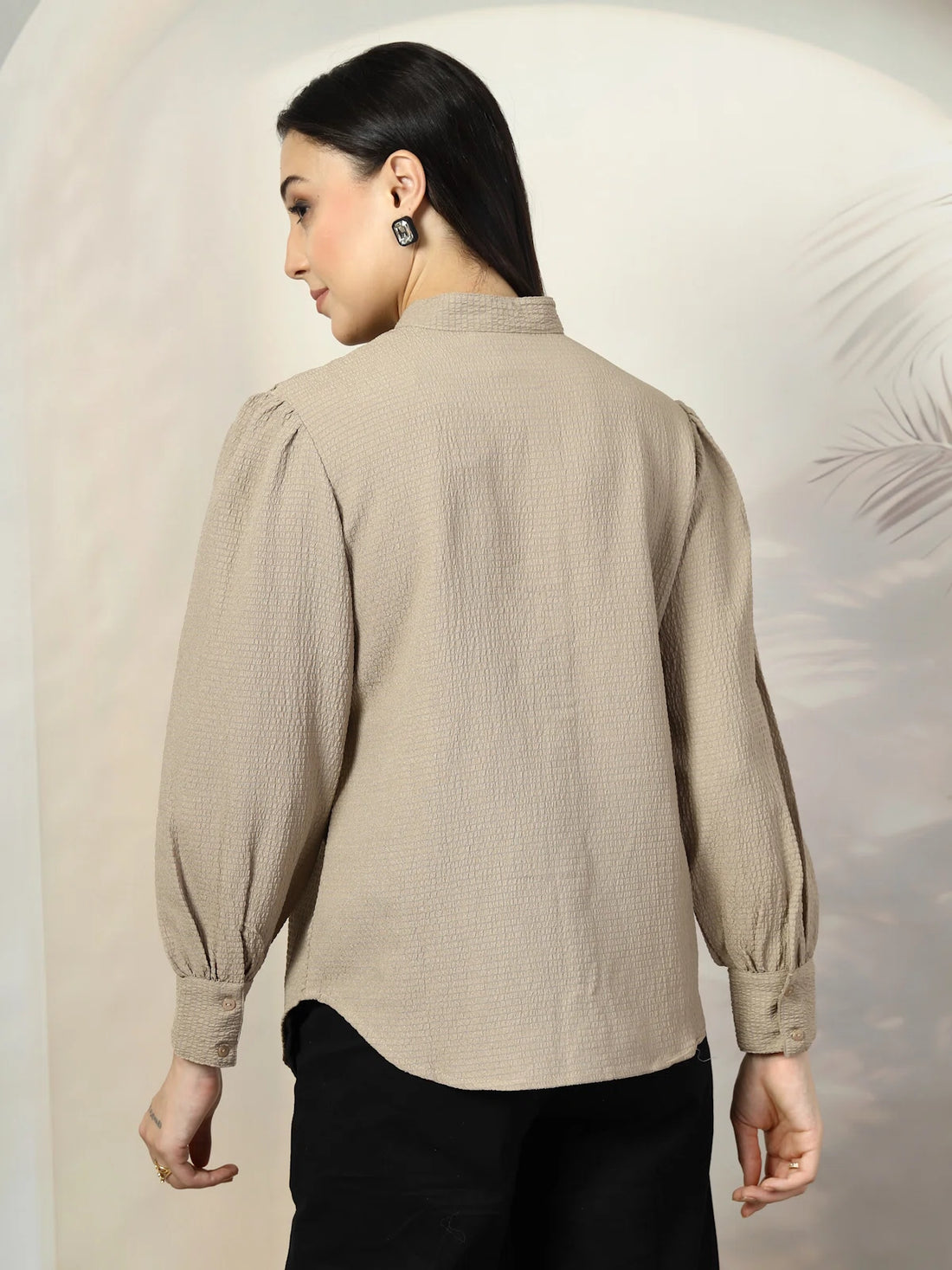 Women Standard Opaque Casual Buttoned Top