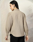 Women Standard Opaque Casual Buttoned Top