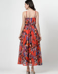 Floral Print Halter Neck Maxi Dress