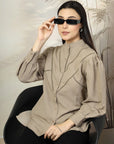 Women Standard Opaque Casual Buttoned Top