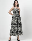Print Fit & Flare Midi Dress