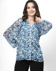 Floral Print Kimono Sleeve Top