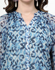Floral Print Kimono Sleeve Top