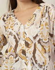 Animal Print Cotton Top
