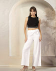 Women Regular Fit Parallel Cotton Trousers