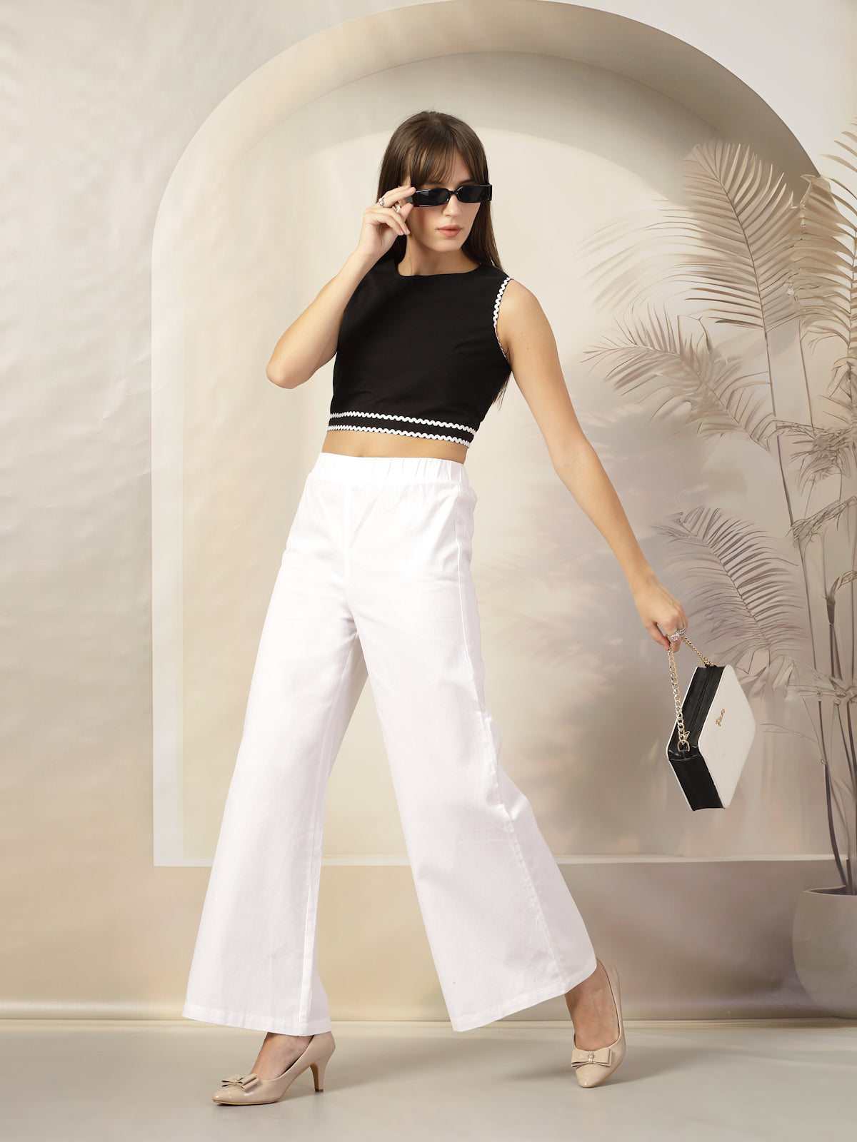 Women Regular Fit Parallel Cotton Trousers