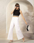 Women Regular Fit Parallel Cotton Trousers