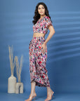 Pink Printed top with Skirt Co-Ords set