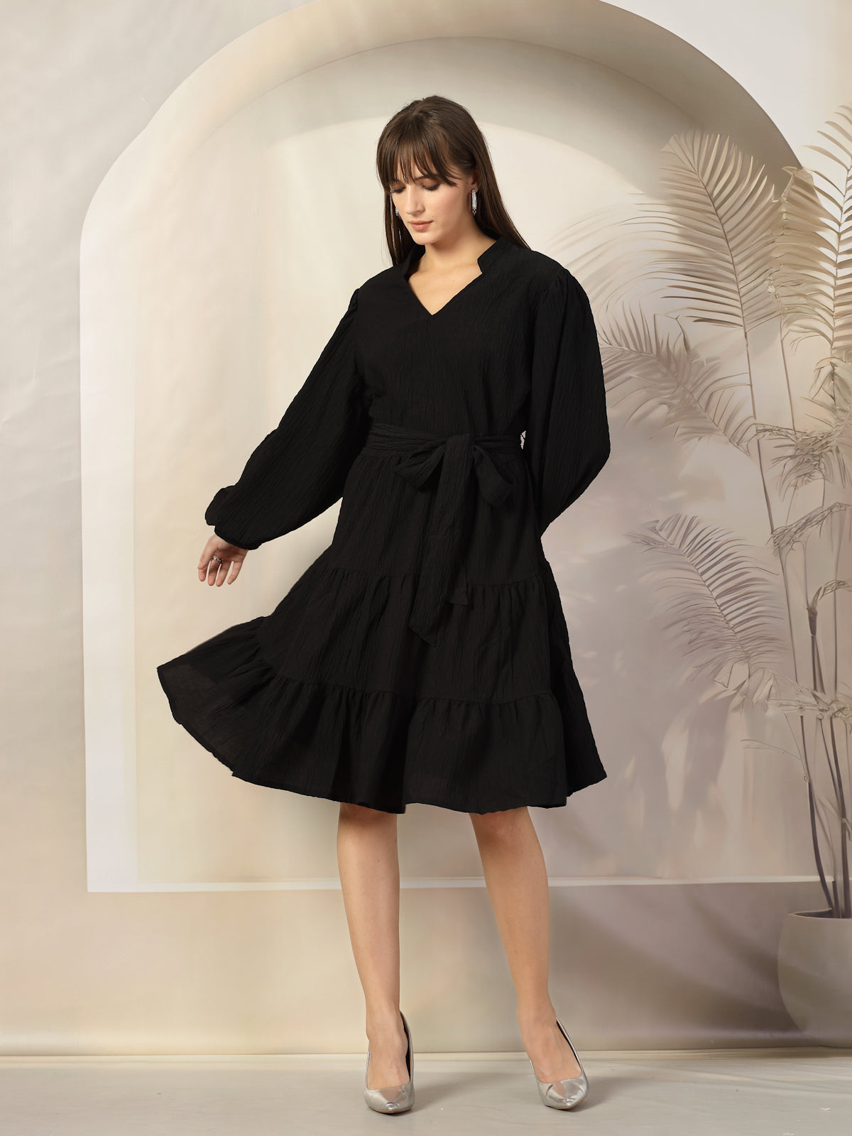 fit and flare polyester dress DailyTrove Women's Strapless Tulle Dress-Fit & Flare-Knee-Length-Polyester Blend-for Wedding Guest/Party-Romantic Tulle