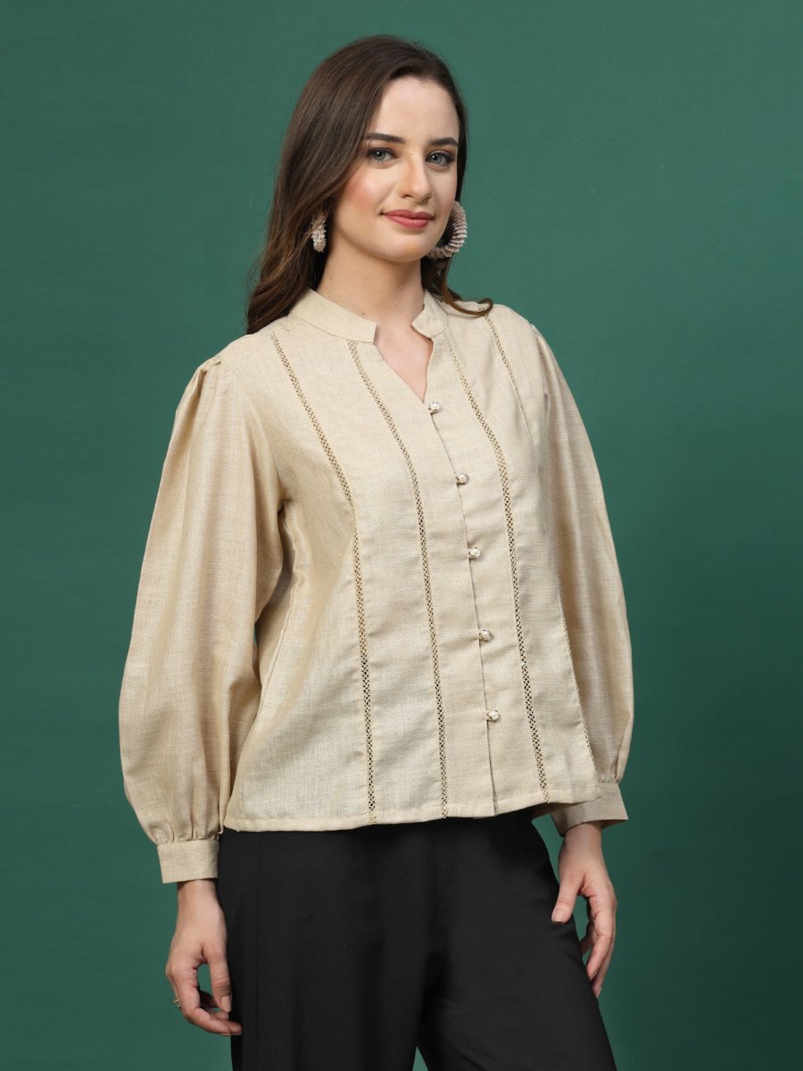 Women Opaque Casual Buttoned Top
