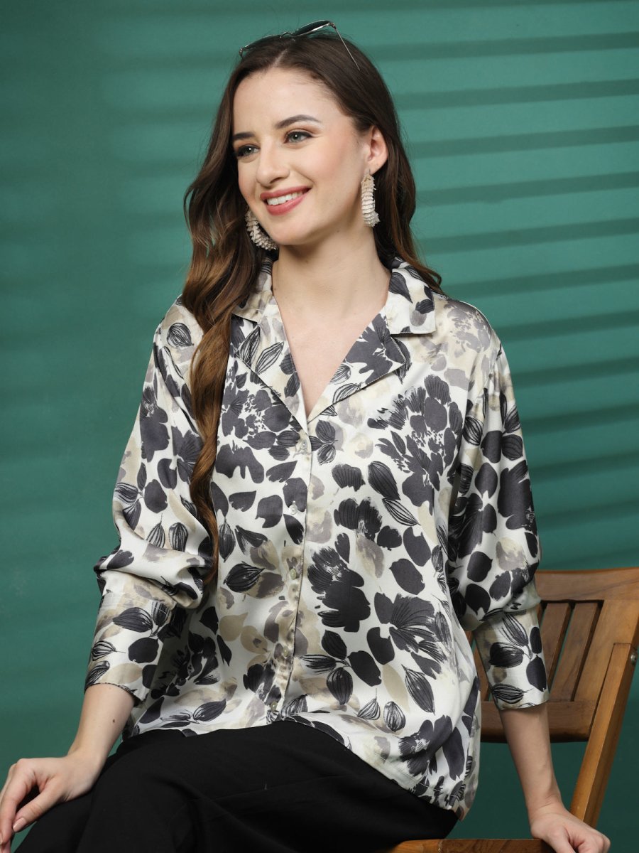 Women Animal Opaque Printed Casual Buttoned Top