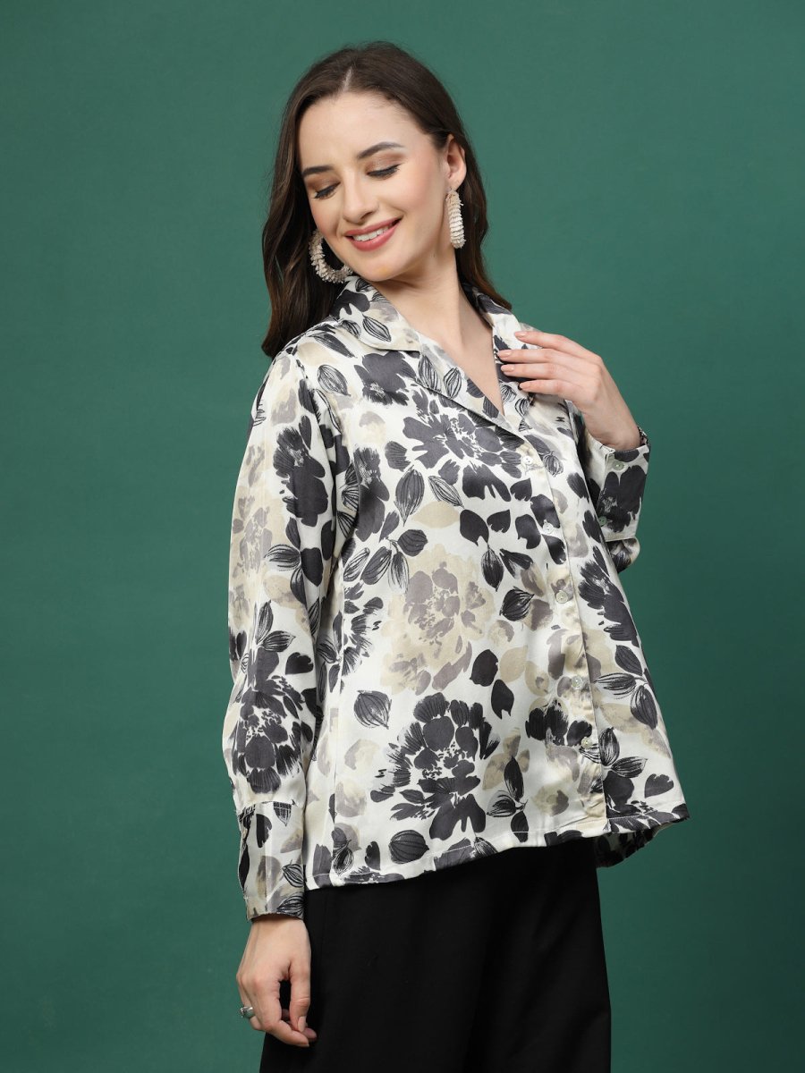 Women Animal Opaque Printed Casual Buttoned Top