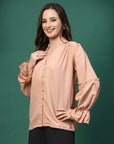 Women Opaque Casual Buttoned Top