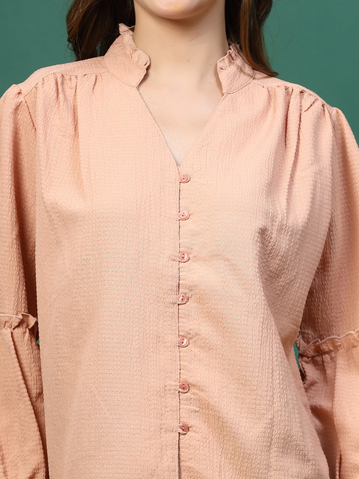 Women Opaque Casual Buttoned Top