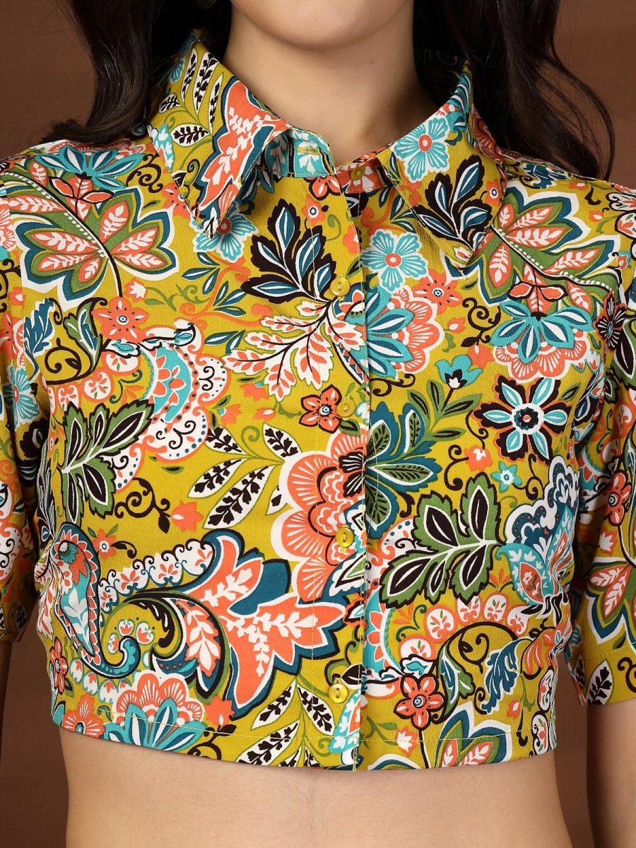 Multi Color Top With Skirt Co-Ords